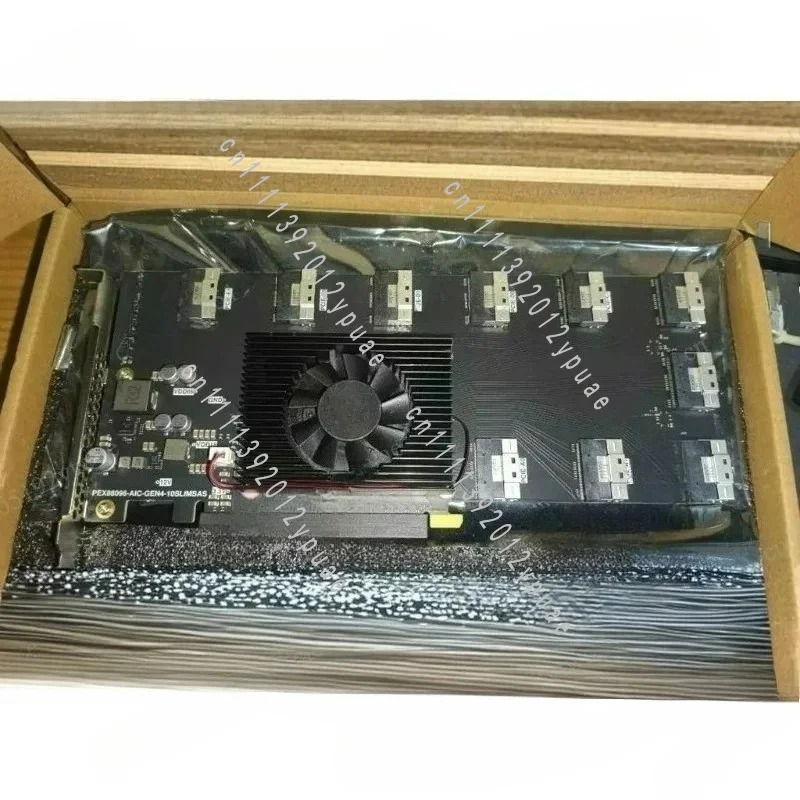 Nvme Ssd - PEX88096 PCIe 4.0 Expansion Card, 10×SFF-8654