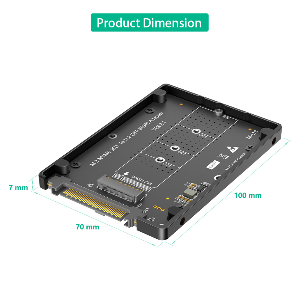 M.2 NVMe M-Key to U.2 SFF-8639 - M.2 Ssd recension och pris
