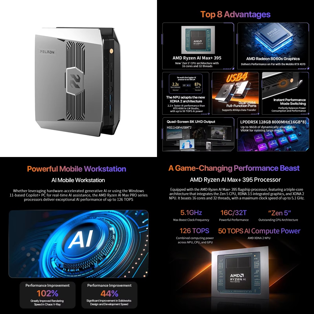 OpenClaw Ryzen AI Max+ 395 Min - Ssd 2Tb recension och pris
